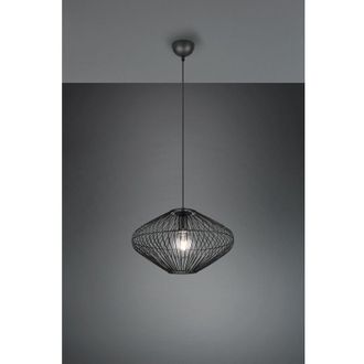 Reality Cobain Trio Lighting L&aacute;mpara Colgante De Jaula De Metal Negro