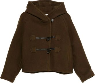 Low Classic hooded toggle coat - Brown