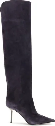 Le Silla Blue Calf Leather Bos Taurus Over The Womens Knee