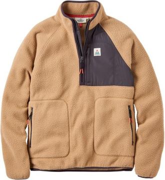 Passenger Offgrid 1/2 Zip Recycled Sherpa Fleece Fleecepullover f&uuml;r Herren | beige