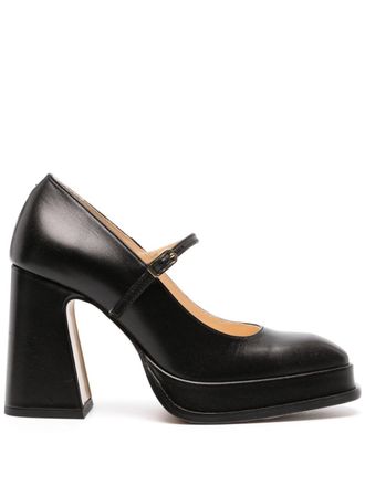 Souliers Martinez Casilda leren pumps - Zwart