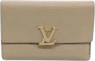Louis Vuitton Pre-owned Capucines Compact Wallet - Dames - Vintage Accessoires - Beige - ONE Size - Vintage