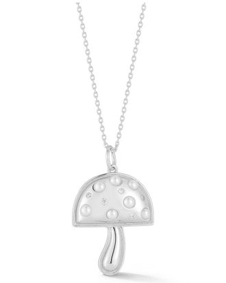 Sphera Milano Silver 3Mm Pearl Cz Necklace