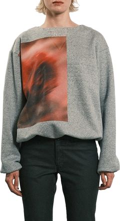 Tanaka Relaxed Fit Crewneck Sweatshirt With Abstract Prints