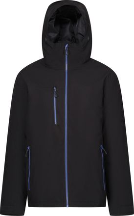 Regatta Mens Navigate Insulated Waterproof Jacket (Black/New Royal) - Size 3XL