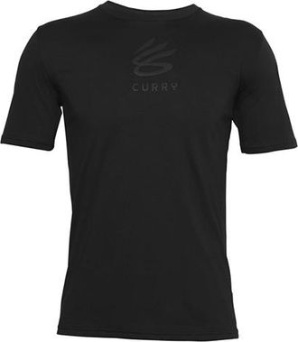 Under Armour Curry Logo Printing T-Shirt Black 1357001-001