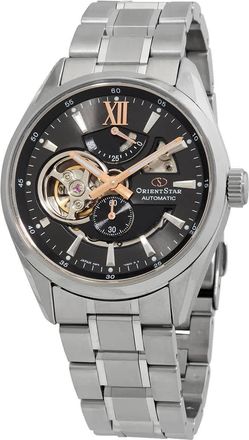 Orient Star Automatic Black Open Heart Dial Mens Watch RE-AV0004N00B