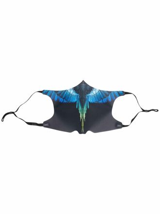 Marcelo Burlon Wings face mask - men - Polyester/Polyamide/Polyethylene/Polyurethane/Spandex/Elastane - One Size - Blue