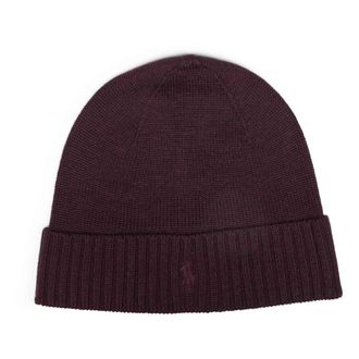 Polo Ralph Lauren Signature Pony Wollen Muts - Heren - Accessoires - Bruin - Maat: ONE Size Wol
