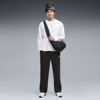 Puma Pantaloni con logo Essentials N.1 dal taglio morbido da uomo, Abbigliamento, Nero, XXL