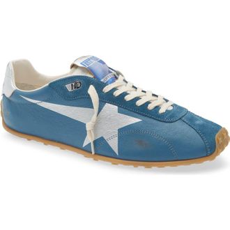 Golden Goose Marathon Speed Sneaker in Petrol Blue/silver/cream at Nordstrom, Size 11Us