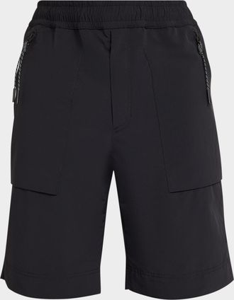 Moncler Men & apos;s Nylon Zip Pocket Pull-On Shorts