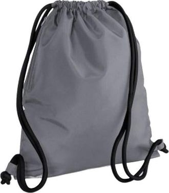 BagBase Bagbase Icon Drawstring Bag/Gymsac (One Size) (Graphite Grey/Black)