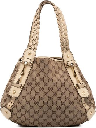 Gucci 2016-2025 Small GG Canvas Horsebit Pelham shoulder bag - women - Canvas/Leather - One Size - Brown