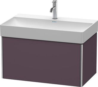 Duravit Duravit Xsquare Unidad De Tocador De Pared 78.4x46.0 Cm,1 Extra&iacute;ble, Para Lavabo Durasquare 235380, Color (frente/cuerpo): Berenjena Seda Laca Mate - 