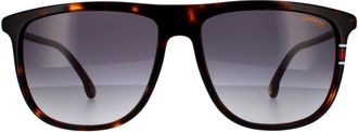Carrera Square Mens Red Gold Grey Gradient Sunglasses - Brown - One Size