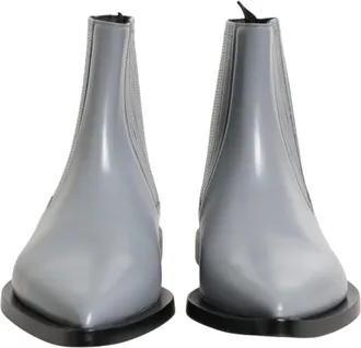 Dolce & Gabbana Light Gray Chelsea Short Ankle Boots Mens Shoes