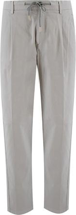 Eleventy Slim-fit Broek - Heren - Slim Fit Broeken - Grijs - W36 - Katoen - Broeken