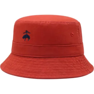 Amicale Cashmere Cotton Twill Bucket Hat in Nantucket Red at Nordstrom, Size Large