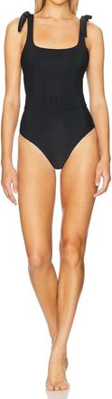 Beach Riot Sydney One Piece Swimsuit With Belt In Black