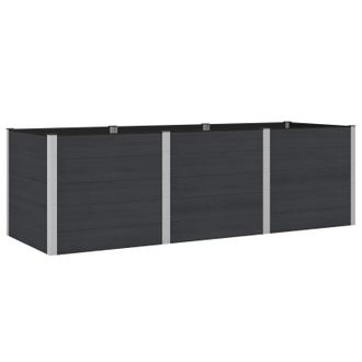 vidaXL Arriate Elevado Negro 300 X 100 X 91 Cm Vidaxl