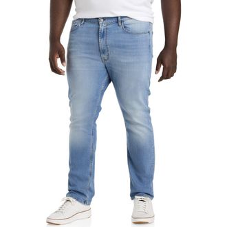 7 For All Mankind Big & Tall Light Wash Jeans in Pacific Blue at Nordstrom, Size 46 X 32