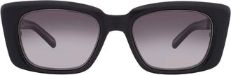 Mr. Leight CARMAN S Licorice Gradient Rectangular Unisex Sunglasses ML2024 BK-GM/LICG 51