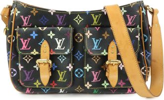 Louis Vuitton Lodge Monogram Multicolor Black Canvas Handbag (Pre-Owned)