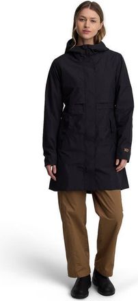 tentree Nimbus Long Rain Jacket in Meteorite Black at Nordstrom, Size X-Small