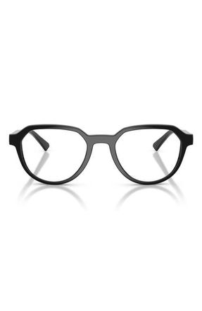 Michael Kors Lanai 52mm Geometric Optical Glasses in Black /Grey Gradient at Nordstrom
