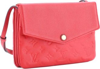 Louis Vuitton Borsa a mano Twice in pelle Empreinte con monogramma e tracolla - Rosso