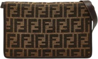 Fendi Pre-owned Cross Body Bags, female, Brown, Size: ONE SIZE Pre-owned Vintage Shoulder Bag