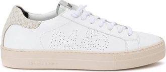 P448 Witte leren sneakers - Dames - Sneakers - Wit - 36 EU - Leer - Schoenen