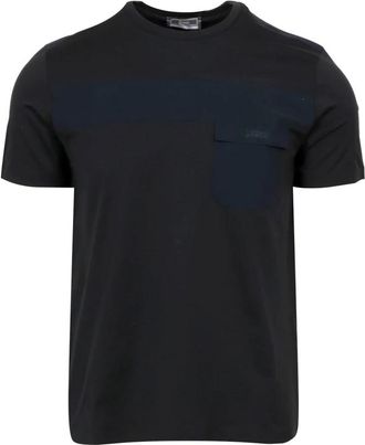 Herno Zwart Katoenmix Ronde Hals T-shirt - Heren - T-shirts - Zwart - S - Katoen - Tops