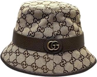 Gucci Pre-owned Accessories, female, Brown, Size: ONE SIZE Pre-owned Canvas hats