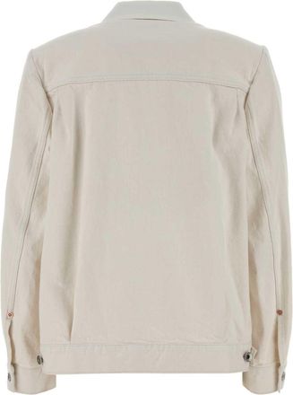 sacai Womens Ivory Twill And Denim Blazer Offwhite Giacche E Gilet Jacket