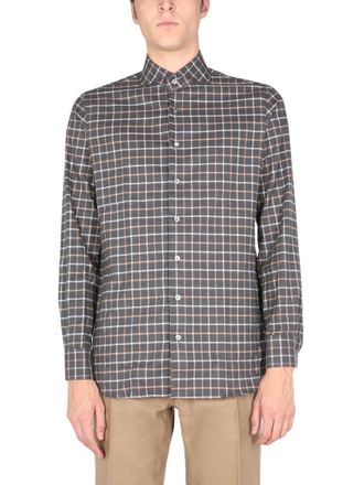 Lardini Grey Regular Check Shirt