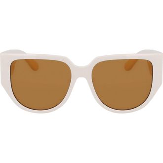 Ferragamo Gancini Tea Cup 58mm Oval Sunglasses in Ivory at Nordstrom Rack