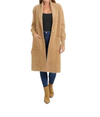 Love Token Lauren Cardigan In Camel
