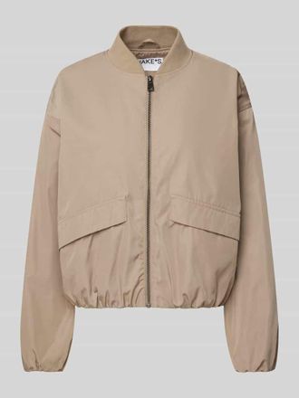 Jake*s Casual Jacke mit Rei&szlig;verschluss in Taupe, Gr&ouml;&szlig;e 46