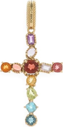 Dolce & Gabbana Pendente Charm Kids in oro giallo 18 carati con pietre