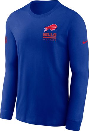 Nike Buffalo Bills Sideline Team Issue Nike Mens Dri-FIT NFL Long-Sleeve T-Shirt in Blue | 02EW4DA81-2ZH
