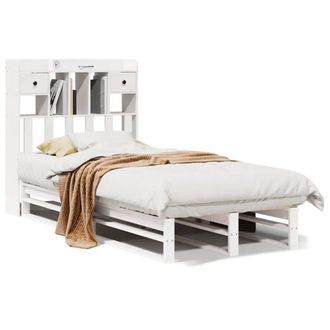 Berkfield Home Bookcase Bed without Mattress White 90x190 cm Single Solid Wood Pine