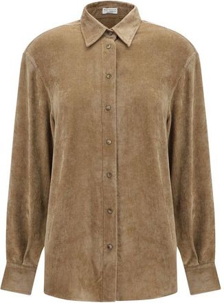 Brunello Cucinelli Beige Viscose Dress Womens Shirt