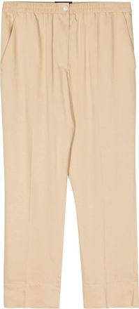 Joseph mid-rise straight-leg trousers - women - Viscose/Wool/Cotton/Viscose - 40 - Brown