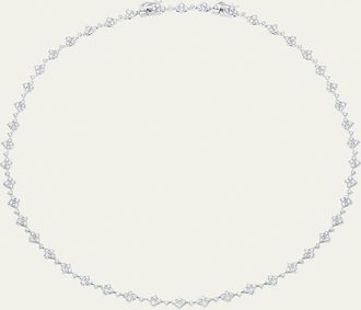 Sara Weinstock 18K White Gold Dujour Diamond Four-Cluster Tennis Choker Necklace