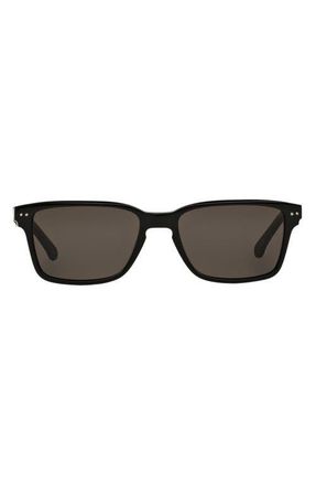 Brooks Brothers 52mm Rectangular Sunglasses in Black/Grey at Nordstrom