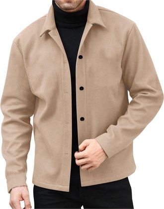 Generic Mens Wool Jackets - Bomber Jacket, Windbreaker Outwear Cargo Coat, Lightweight Baseball Jacket, Tactical Combat Varsity Coats, Casual Loose Fit Pullov