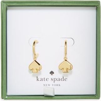 Kate Spade New York spade huggie hoop earrings in Gold at Nordstrom Rack