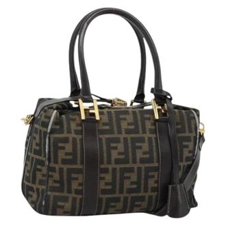 Fendi Pre-owned Zucca Canvas Hand Bag - Dames - Vintage Handtas - Bruin - ONE Size - Leer - Vintage